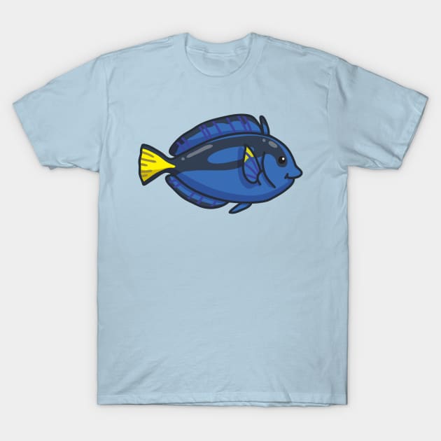 Royal Blue Tang T-Shirt by bytesizetreasure